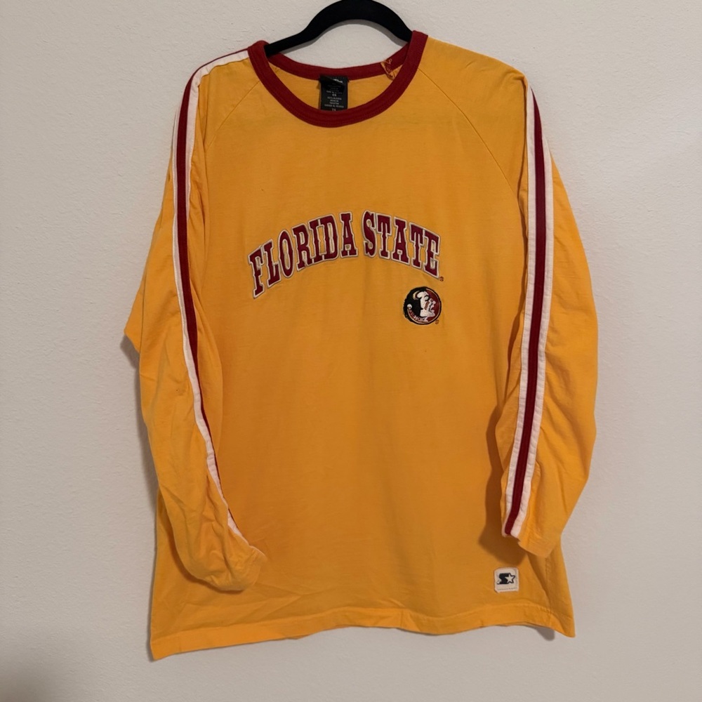 Starter Florida state seminoles long sleeve yellow large